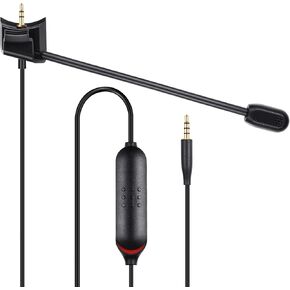 weishan Aux Cable with Microphone Replacement for Bose 700, QC35, QC35 ii, QC25, OE2 Coiled Headphone Cable with Inline mic Audio Controller