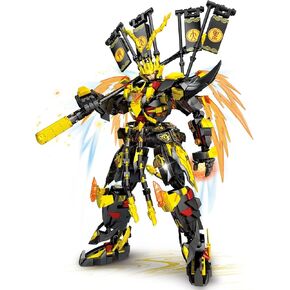 Mech Wukong Building Blocks with Glow in The Dark Effect, Compatible with Lego, Chinese Classical Mythology Design, Home & Office Deco, Nice Gift for Adults, Boys and Girls 12+（1128pcs）