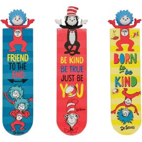 Raymond Geddes Dr Seuss 3D Lundmarks (Box of 24) - مرجعية ثلاثية الأبعاد مع 3 تصميمات فريدة - مرجعية ممتعة للأطفال ومخططات الكتب