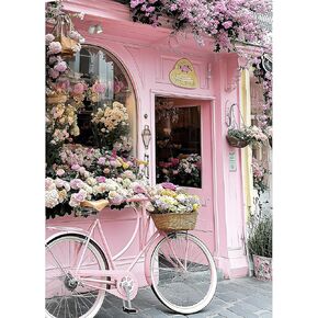 Lxmsja Bike Diamond Art Kits للبالغين ، فلاور Diy Diy مجموعات الطلاء الماس الكاملة للمبتدئين ، الحرف الفنية للأحجار الكريمة 5D للبالغين ، ديكور الجدار المنزلي 12x16 بوصة