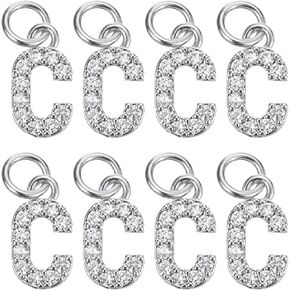uxcell Rhinestone Letter Charm, Letter Charm Alphabet Pendants for DIY Bracelets Necklace Jewelry Making