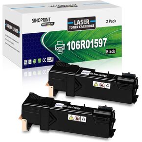 Phaser 6500 WorkCentre 6505 Black Toner Cartridges استبدال 106R01597 لـ Xerox Phaser 6500 6500n 6500dn WorkCentre 6505 الطابعة (حزمان أسود)