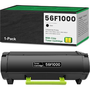 56F1000 Black Toner 6,500 Pages 1-Pack Remanufactured 56F1000 Replacement for Lexmark 56F1000 Toner for MS321 MS421 MS521 MS621 MS622 MX321 MX421 MX521 MX522 MX622 Series Printer Toner