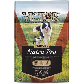Victor Super Premium Dog Food – Purpose - Nutra Pro – Gluten Free, High Protein Low Carb Dry Dog Food for Active Dogs of All Ages – Ideal for Sporting Dogs, Pregnant or Nursing Dogs & Puppies, 40lbs