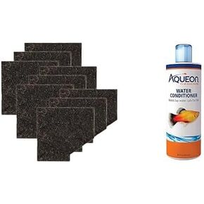 Aqueon Aquarium Fish Tank EcoRenew Filter Cartridge, Medium 9 Pack Aquarium Fish Tank Water Conditioner Bottle, 16 oz Bundle