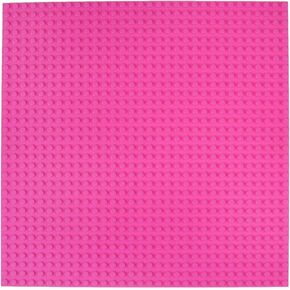 Strictly Briks Compatible with Lego Large Classic Stackable Baseplates, for Building Bricks, Bases for Tables, Mats, and More, 100% Compatible with All Major Brands, Pink, 1 Piece, 10x10 Inches