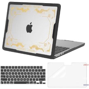 Moseso متوافق مع MacBook Air 13 بوصة الحالة 2025 2024 2023 2022 M4 A3240 M3 A3113 M2 A2681 ، فيلم شاشة Hights Huchged Tpu Bumper Hard Shell وغطاء لوحة المفاتيح