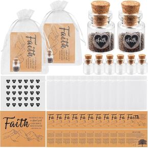 30 Sets Mustard Seed Faith Bottle Mustard Seed Gift Bulk Have a Little Faith Card Christian Gifts Set Christian Religious Gifts Small Faith Based Comfort Baptism Gift Inspirational Gifts