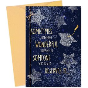 D24TIME College Graduation Cards for Him Her - 2025 High School Graduation Card for Grandson Granddaughter - University Congratulations Graduates Gift for Daughter Son
