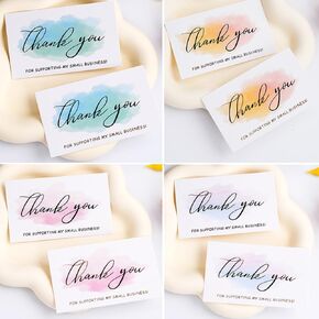 Lannso شكرًا لك بطاقات Small Business و 120 pcs 4 Styles Thanks Thank You Store 2 × 3.5 بوصة ، موصى بها لتجار التجزئة عبر الإنترنت وأصحاب الأعمال الصغيرة والمتاجر المحلية (QS215)