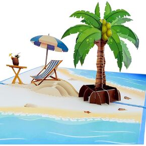 igifts and cards ourcefront 3d pop up app up stap - شجرة ، نخيل ، محيط ، شاطئ ، إجازة ، هادئة ، رحلة بون ، متعة ، لمجرد التقاعد ، عيد الأم ، عيد الأب ، عيد ميلاد سعيد