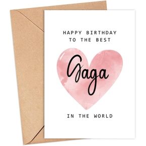 Happy Birthday To The Best Gaga In The World Card - Gaga Birthday Card - Gaga Card - Mother's Day Gift - Happy Birthday Card Happy Birthday Mom