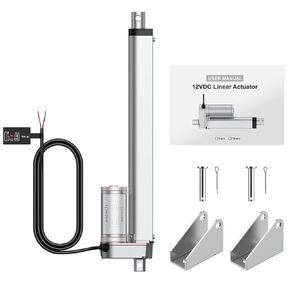 Justech 250mm 10inch Linear Actuator Motor, Heavy Duty 1500N 330LBS DC 12V Linear Actuator for Auto Car RV Electric Door Opener Industrial Vehicles Vessels Cargo TV Lift Tables Electric Beds