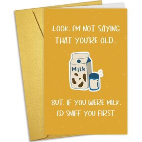 Nchigedy Funny 30th Birthday Card for Him Her, Happy 30th Birthday Card for Men Women, Humor 30 Years Old Birthday Card for Wife Husband, Half Way to Sixty