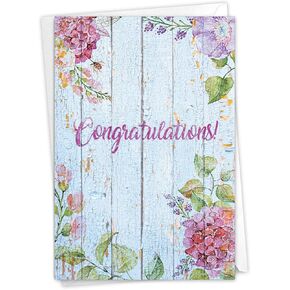 The Best Card Company - Congratulations Greeting Card with Envelope - Beautiful Appreciation, Celebration Card - Scripture Birds C7108ICGG in Kuwait