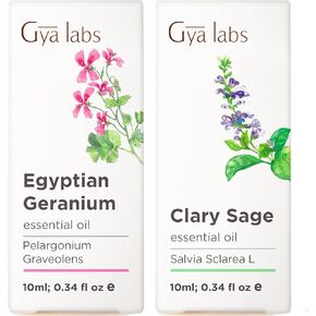 زيت إبرة الراعي للبشرة وزيت الحكيم لمجموعة البشرة - 100 ٪ من الزيوت العطرية الطبيعية - 2x10ml - Gya Labs