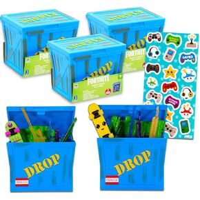 Fortnite Blind Box Party Favors - مجموعة مع 3 ألعاب غامضة وملصقات | التماثيل Fortnite للأطفال