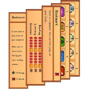 5Pcs Pixel Art Bookmarks, Book Accessories for Readers, Vintage Farm Themed Gift for Gamers Kids Teens Students Teachers