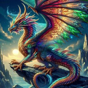 مجموعات فنون Dragon Diamond Art للبالغين ، وأطقم الرسم الماس التنين ، مستدير Diamond Art Dragon Full Drill Gem Art للمبتدئين ديكور الجدار المنزلي 14x14 بوصة