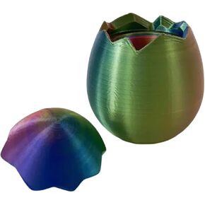 Fillable Easter Eggs: 3D Printed Fillable Pop-Up Easter Eggs - fun decorations and toys suitable for Easter baskets and tabletop decoration (Purple)