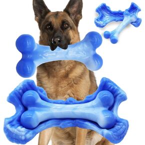 Magicorange Tough Dog Toys, Chew Toys for Aggressive Chewers, Dog Bone Toy Nylon Almost Indestructible Dogs Toy for Teeth Cleaning and Training (Brown)