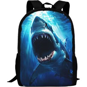 Wolf Backpack, Simple and Aesthetic Bookbag for Women & Men, Lightweight Adjustable Black Backpack for Travel Outdoor Sports, Large Capacity Laptop Bag for Business Office