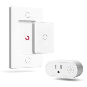 LoraTap Magnetic Remote Control Outlet Plug, for Christmas Tree Lights, Holiday Decoration Lighting, Indoor Lamp, Electrical Outlets Smart Wireless Light Switch, 16 Amp