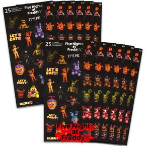 Five Nights at Freddy's Party Favors for Boys & Girls - FNAF Stickers Sheet Bulk Bundle with 12 Pack Five Nights at Freddy's Sticker Sheets for Kids Birthday Party & Goodie Bags | FNAF Party Supplies