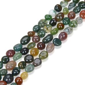 3 خيوط Adabele Natural Kyanite Blue Crystals Gemstone Beads Loose Beads 6mm to 8mm Free Fore Oval Pobble Gem Stone Spacer (45 Int) لصنع المجوهرات GZ11-38