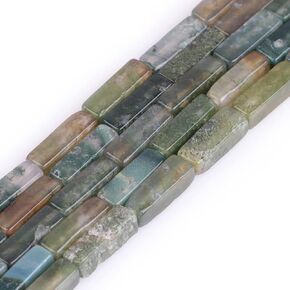 GEM-inSide 4x13mm الطبيعية أخضر أفينتورين اليشم مستطيل أنبوب مربع مستطيل العمود مكعبات مكعب شبه ثمين حجر حجر الحجر غري لصنع المجوهرات مصنوعة يدويًا مصنوعة يدويًا 15 "