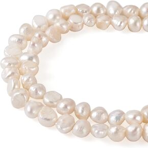 Beadthoven 100pcs/2strands الطبيعية مثقفة لللؤلؤة العذبة لللؤلؤة 6-7 مم شذرات غير منتظمة لؤلؤة لؤلؤة فضفاض