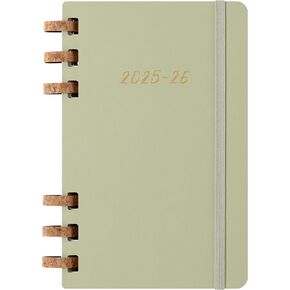 Moleskine Spiral 12 Month 2026-2026 Academic Year Planner, Hard Cover, Large (5" x 8.25"), Kiwi, 200 pages
