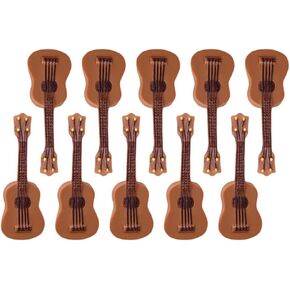 Luxshiny 20pcs Miniature Guitar Model Dollhouse Musical آلة موسيقية لزينة الحفلات والعرض القابل للتحصيل