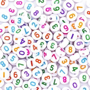 1600Pcs Pink Acrylic Round Letter Beads for Friendship Bracelet DIY 4X7mm Transparent Alphabet Beads