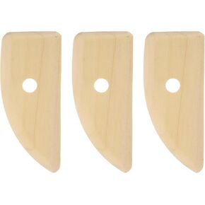 Harfington 3pcs Pottery Ribs 12cm × 5.3 سم أدوات النحت الخشبية الخشبية الطينية لإنهاء تشكيل علامات الإصبع