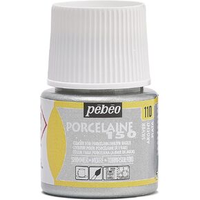 Pebeo Porcelaine 150 Paint Ceramic-Plate High Gloss Paints for Porcelain ، Fremium Art ، لا سامة آمن ، زجاجة 45 مل ، زجاجة لامع ، وميض.