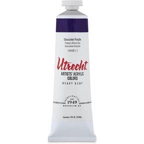 Utrecht Artists' Acrylic Paint - Dioxazine Purple, 2 oz tube