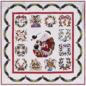 DaOneg P31600 Baltimore Christmas Bom block من أنماط الشهر مجموعة - زين ، ينتهي 69 "× 69" - نمط خياطة لحاف عيد الميلاد