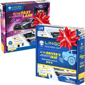 Lingo in the Fast Lane وفي مجموعة حزمة الترميز الجذعية للمقعد - تعلم الترميز بأدلة خطوة بخطوة - مشاريع STEM للأطفال الذين تتراوح أعمارهم بين 13 عامًا لأعياد الميلاد والأعياد
