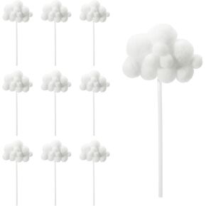 10pcs cloud cake topper ، plush cloud cupcake topcake toppers yarn ball desserts chicks cake cakes decor