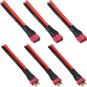 3 أزواج من موصل الموصل مع سلك سيليكون نحاسي معلق 12AWG (10 سم) - موصل من الذكور والإناث مع غلاف غمد للطائرات بدون طيار ، محول بطارية Lipo RC Lipo RC