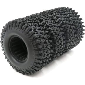 HOBBYSOUL 1.9inch RC Tires Soft Rubber Tyres Height 108mm / 4.25inch for RC Axial SCX10 and Other 1/10 1/12 Mud Crawler Truck, (4-Pack)