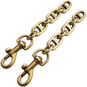 OLSEEY Purse Strap Extender 2Pcs Bag Extender Chain for Shoulder Bag Metal Chain Strap Extender Replacement Purse Extender Bag Extender Accessory(2 Pieces Vintage gold)