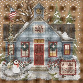 Mill Hill School House Beaded Counted Cross Stitch Kit Buttons & Beads 2022 Winter Series MH142236 Christmas Village