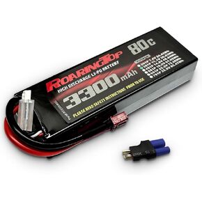3S Lipo Battery 3300mAh 11.1V 80C with Deans T Plug High Capacity Soft Case RC Car Battery Fit for RC Car Trucks 1/8 1/10 RC Vehicles Hobby Models