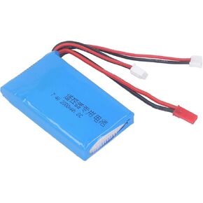 RC Battery, 2S 7.4V 2000MAH RC Battery with Circuit Compatible with Spektrum DX6e DX6 DX8 Transmitter
