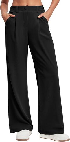 Ewedoos Wide Leg Pants Woman Stretchy Work Dress Pants Women Trendy 2026 Business Casual Outfits Comfort Fit Slacks Trousers in Kuwait