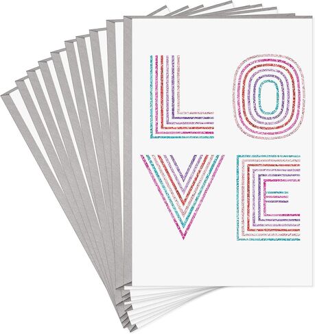 Hallmark Pack of Valentines Day Cards, Hearts and Flowers (10 Valentine's Day Cards with Envelopes) in Saudi Arabia