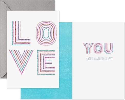 Hallmark Pack of Valentines Day Cards, Hearts and Flowers (10 Valentine's Day Cards with Envelopes) in Saudi Arabia