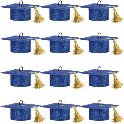 Felt Grad Cap Balloon Weight - 1.75"H x 4" W | 1 Pc., Blue in Saudi Arabia